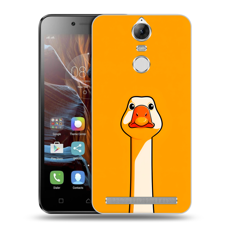 Пластиковый чехол на Lenovo K5 Note с принтом Смешная утка Пластиковый чехол на Lenovo K5 Note с принтом Смешная утка