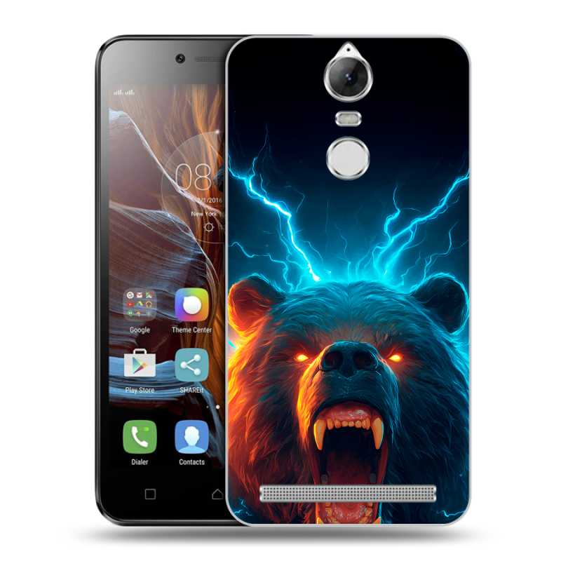 Пластиковый чехол на Lenovo K5 Note с принтом Медведь Пластиковый чехол на Lenovo K5 Note с принтом Медведь
