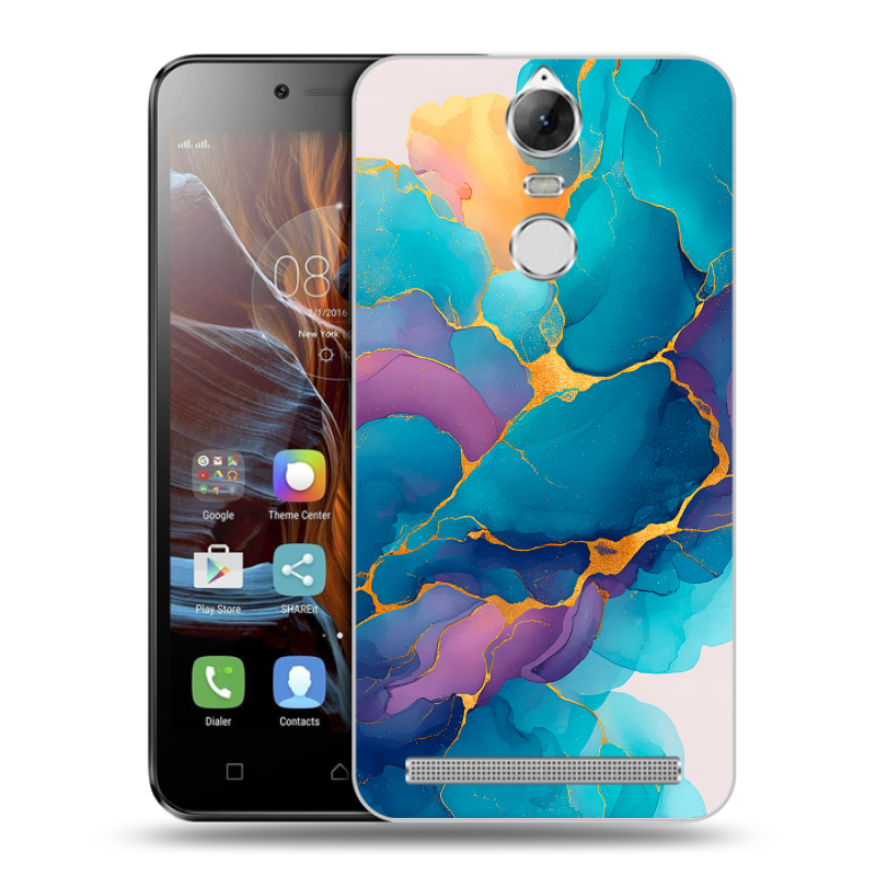 Силиконовый чехол на Lenovo K5 Note с принтом Мрамор блестки Силиконовый чехол на Lenovo K5 Note с принтом Мрамор блестки