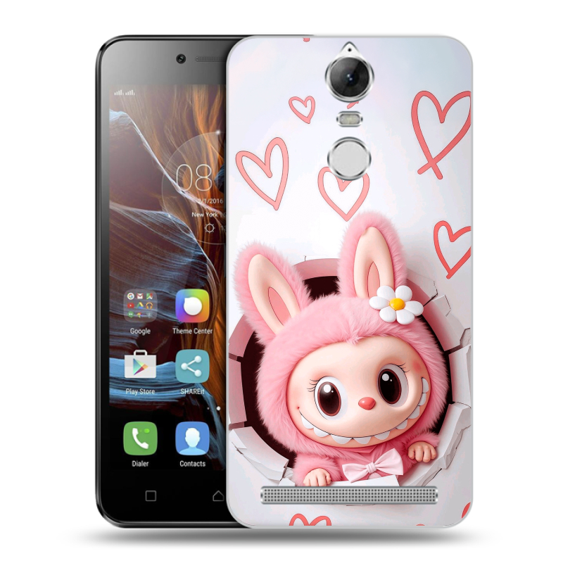 Силиконовый чехол на Lenovo K5 Note с принтом Labubu Лабубу Силиконовый чехол на Lenovo K5 Note с принтом Labubu Лабубу