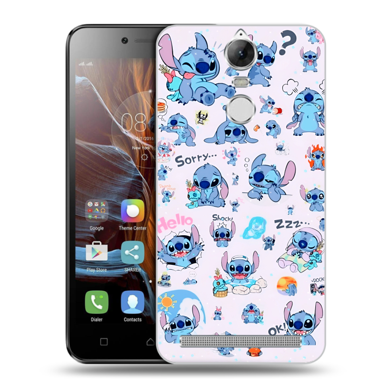 Силиконовый чехол на Lenovo K5 Note с принтом Лило и Стич Силиконовый чехол на Lenovo K5 Note с принтом Лило и Стич