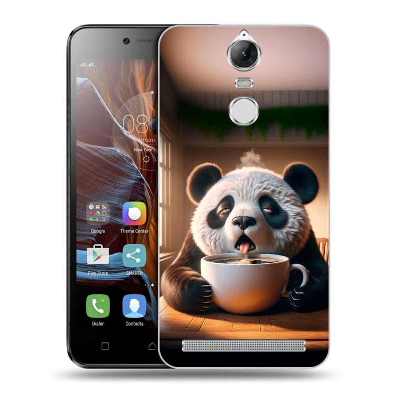 Пластиковый чехол на Lenovo K5 Note с принтом смешная панда Пластиковый чехол на Lenovo K5 Note с принтом смешная панда