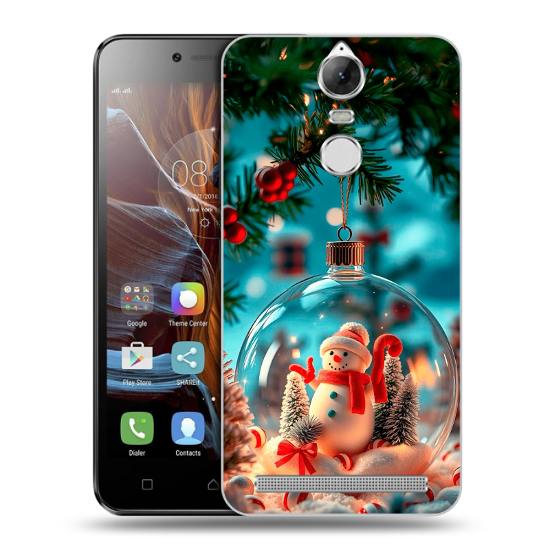 Пластиковый чехол на Lenovo K5 Note с принтом Новый год Пластиковый чехол на Lenovo K5 Note с принтом Новый год
