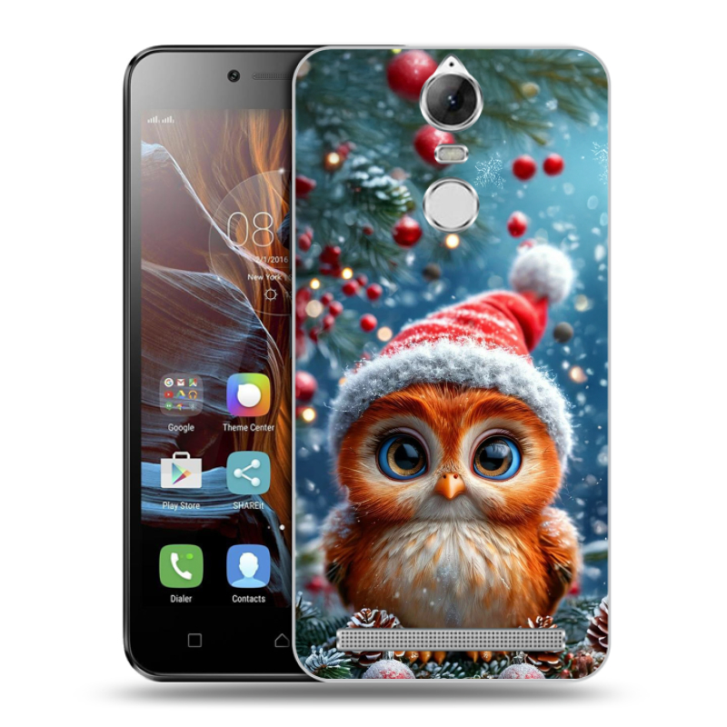 Силиконовый чехол на Lenovo K5 Note с принтом Новый год Силиконовый чехол на Lenovo K5 Note с принтом Новый год