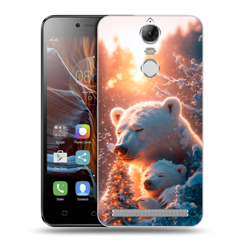 Силиконовый чехол на Lenovo K5 Note с принтом Новый год Силиконовый чехол на Lenovo K5 Note с принтом Новый год