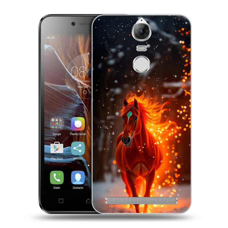 Силиконовый чехол на Lenovo K5 Note с принтом Новый год Силиконовый чехол на Lenovo K5 Note с принтом Новый год
