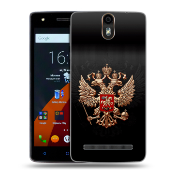 Силиконовый чехол на Wileyfox Storm с принтом Герб России