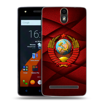 Силиконовый чехол на Wileyfox Storm с принтом Герб СССР