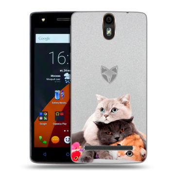 Силиконовый чехол на Wileyfox Storm с принтом Кошки Силиконовый чехол на Wileyfox Storm с принтом Кошки