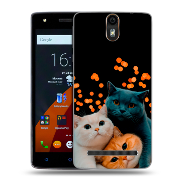 Силиконовый чехол на Wileyfox Storm с принтом Кошки