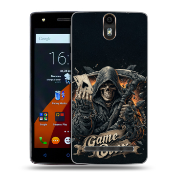 Силиконовый чехол на Wileyfox Storm с принтом Скелет карты