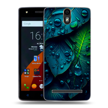 Силиконовый чехол на Wileyfox Storm с принтом Листья Силиконовый чехол на Wileyfox Storm с принтом Листья