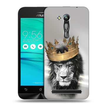 Силиконовый чехол на ASUS ZenFone Go 4.5 ZB452KG с принтом Лев с короной