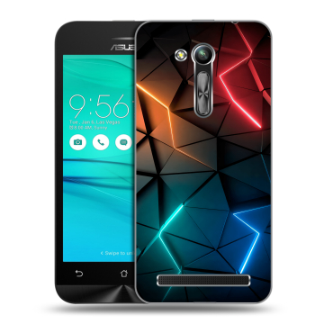 Силиконовый чехол на ASUS ZenFone Go 4.5 ZB452KG с принтом Абстракция неон