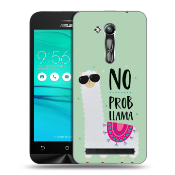 Силиконовый чехол на ASUS ZenFone Go 4.5 ZB452KG с принтом Лама