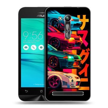 Силиконовый чехол на ASUS ZenFone Go 4.5 ZB452KG с принтом Гоночные машины