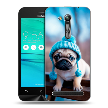 Силиконовый чехол на ASUS ZenFone Go 4.5 ZB452KG с принтом Мопс в шапке