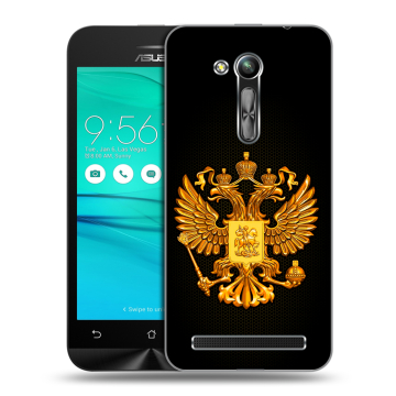 Силиконовый чехол на ASUS ZenFone Go 4.5 ZB452KG с принтом Герб России желтый