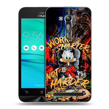 Силиконовый чехол на ASUS ZenFone Go 4.5 ZB452KG с принтом Дональд Дак Деньги
