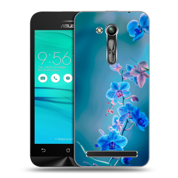 Силиконовый чехол на ASUS ZenFone Go 4.5 ZB452KG с принтом Голубые цветы