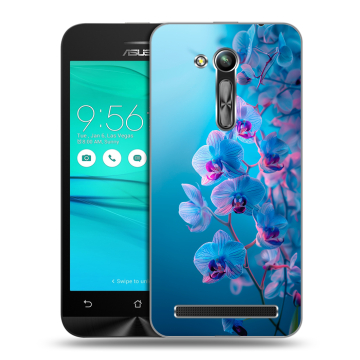 Силиконовый чехол на ASUS ZenFone Go 4.5 ZB452KG с принтом голубые орхидеи