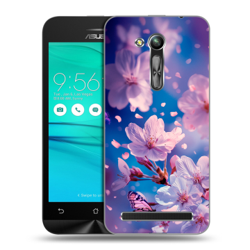 Силиконовый чехол на ASUS ZenFone Go 4.5 ZB452KG с принтом цветы бабочки