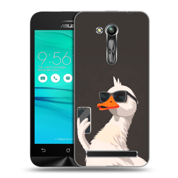 Силиконовый чехол на ASUS ZenFone Go 4.5 ZB452KG с принтом утка в очках