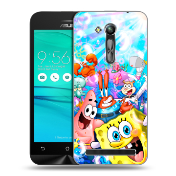 Силиконовый чехол на ASUS ZenFone Go 4.5 ZB452KG с принтом спанчбоб спанч боб