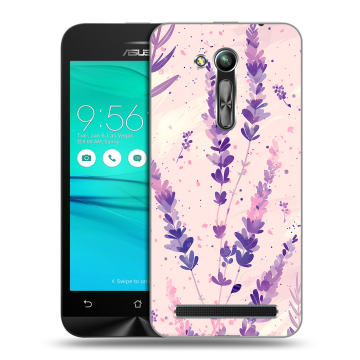 Силиконовый чехол на ASUS ZenFone Go 4.5 ZB452KG с принтом цветы лаванда