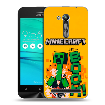 Силиконовый чехол на ASUS ZenFone Go 4.5 ZB452KG с принтом Майнкрафт Minecraft