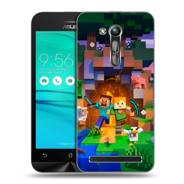 Силиконовый чехол на ASUS ZenFone Go 4.5 ZB452KG с принтом Майнкрафт Minecraft Силиконовый чехол на ASUS ZenFone Go 4.5 ZB452KG с принтом Майнкрафт Minecraft