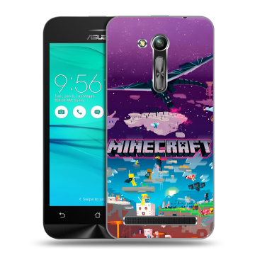 Силиконовый чехол на ASUS ZenFone Go 4.5 ZB452KG с принтом Майнкрафт Minecraft