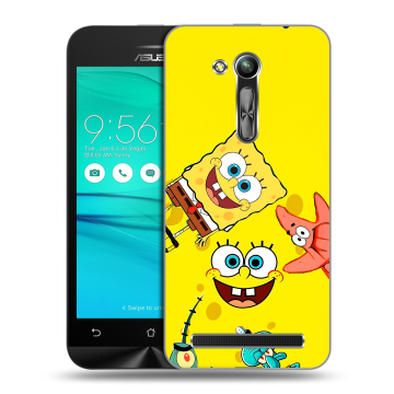 Силиконовый чехол на ASUS ZenFone Go 4.5 ZB452KG с принтом Спанч боб Спанчбоб