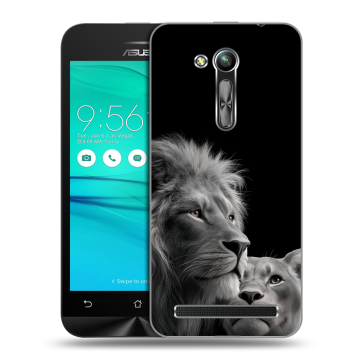 Силиконовый чехол на ASUS ZenFone Go 4.5 ZB452KG с принтом Лев кошки