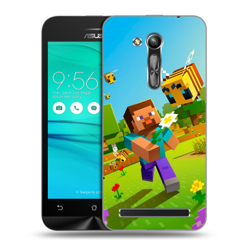 Силиконовый чехол на ASUS ZenFone Go 4.5 ZB452KG с принтом Майнкрафт Minecraft