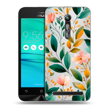 Силиконовый чехол на ASUS ZenFone Go 4.5 ZB452KG с принтом Цветы паттерн