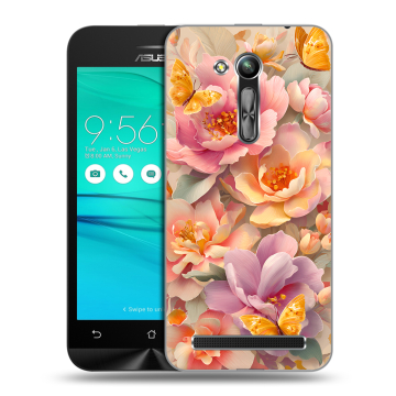 Силиконовый чехол на ASUS ZenFone Go 4.5 ZB452KG с принтом Цветы и бабочки