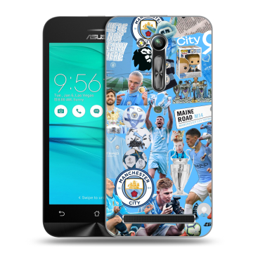 Силиконовый чехол на ASUS ZenFone Go 4.5 ZB452KG с принтом Man City Манчестер Сити