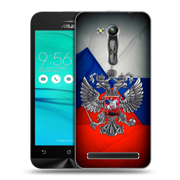 Силиконовый чехол на ASUS ZenFone Go 4.5 ZB452KG с принтом Флаг России