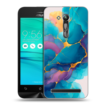 Силиконовый чехол на ASUS ZenFone Go 4.5 ZB452KG с принтом Мрамор блестки