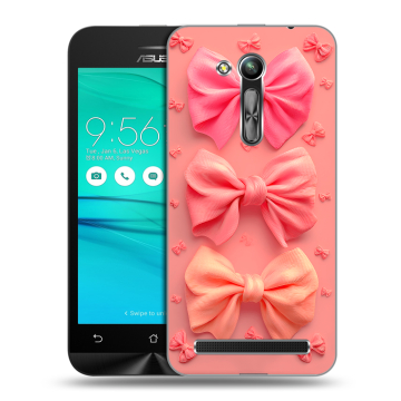 Силиконовый чехол на ASUS ZenFone Go 4.5 ZB452KG с принтом Розовые бантики