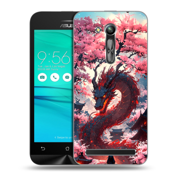 Силиконовый чехол на ASUS ZenFone Go 4.5 ZB452KG с принтом Дракон Японский