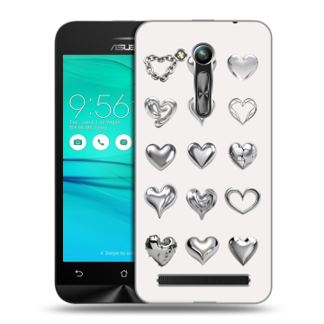 Силиконовый чехол на ASUS ZenFone Go 4.5 ZB452KG с принтом Y2K сердечки