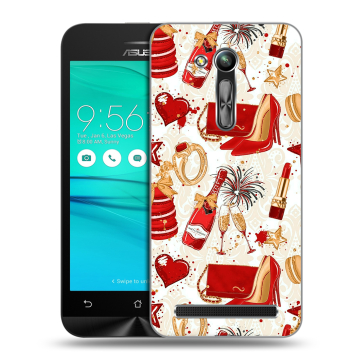 Силиконовый чехол на ASUS ZenFone Go 4.5 ZB452KG с принтом Новый год