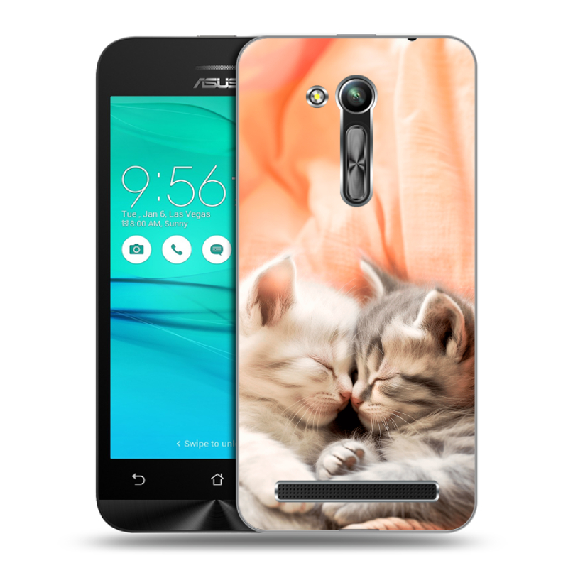 Силиконовый чехол на ASUS ZenFone Go 4.5 ZB452KG с принтом Котята Силиконовый чехол на ASUS ZenFone Go 4.5 ZB452KG с принтом Котята