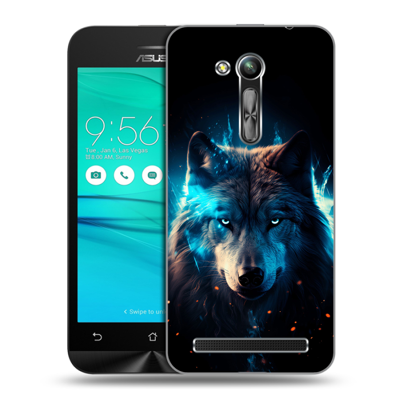 Пластиковый чехол на ASUS ZenFone Go 4.5 ZB452KG с принтом Волк ночной Пластиковый чехол на ASUS ZenFone Go 4.5 ZB452KG с принтом Волк ночной