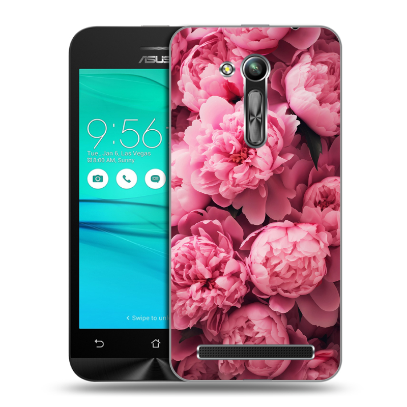Силиконовый чехол на ASUS ZenFone Go 4.5 ZB452KG с принтом цветы пионы Силиконовый чехол на ASUS ZenFone Go 4.5 ZB452KG с принтом цветы пионы