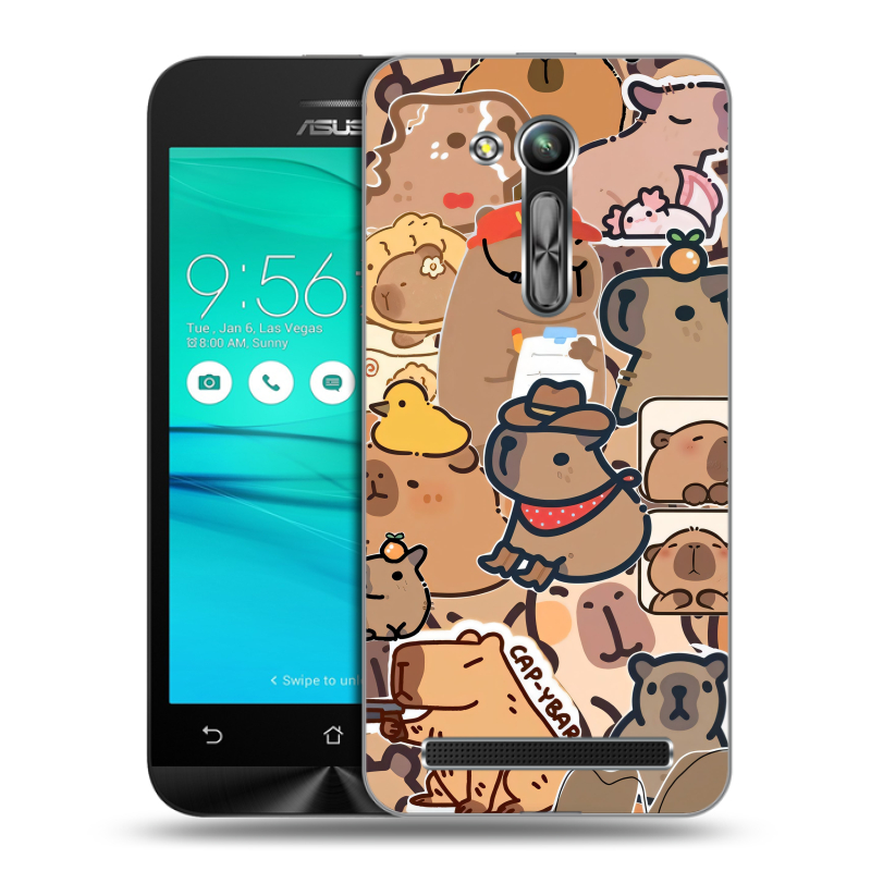 Силиконовый чехол на ASUS ZenFone Go 4.5 ZB452KG с принтом капибара Силиконовый чехол на ASUS ZenFone Go 4.5 ZB452KG с принтом капибара