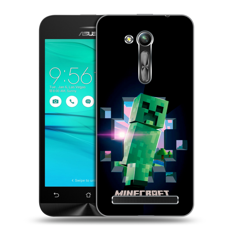 Силиконовый чехол на ASUS ZenFone Go 4.5 ZB452KG с принтом Майнкрафт Minecraft Силиконовый чехол на ASUS ZenFone Go 4.5 ZB452KG с принтом Майнкрафт Minecraft