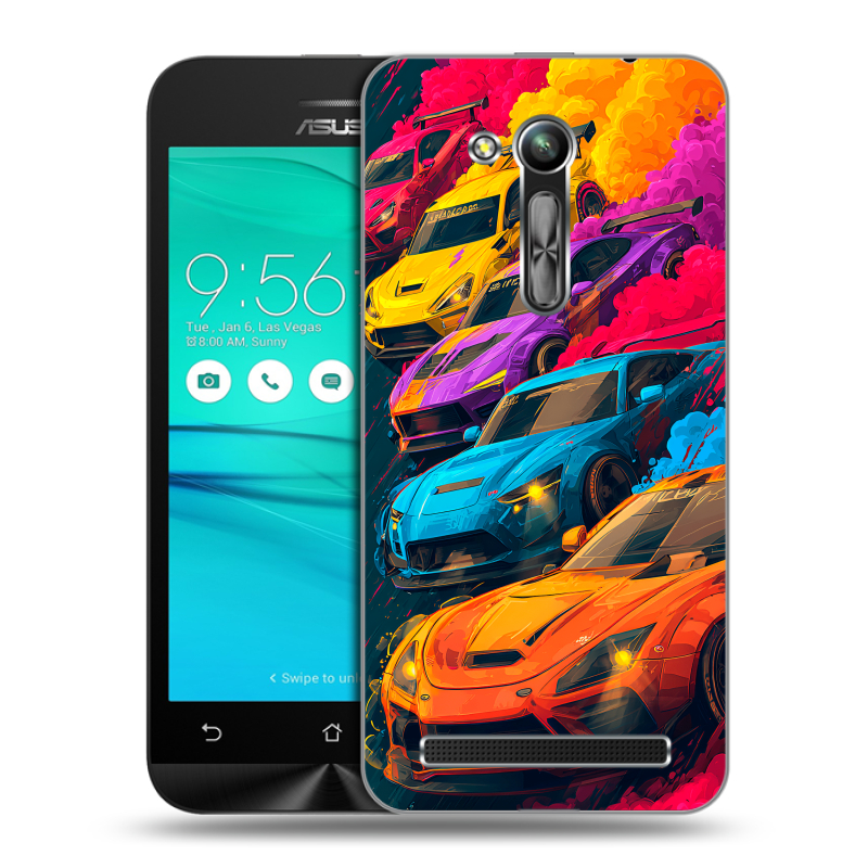 Силиконовый чехол на ASUS ZenFone Go 4.5 ZB452KG с принтом Тачки Силиконовый чехол на ASUS ZenFone Go 4.5 ZB452KG с принтом Тачки
